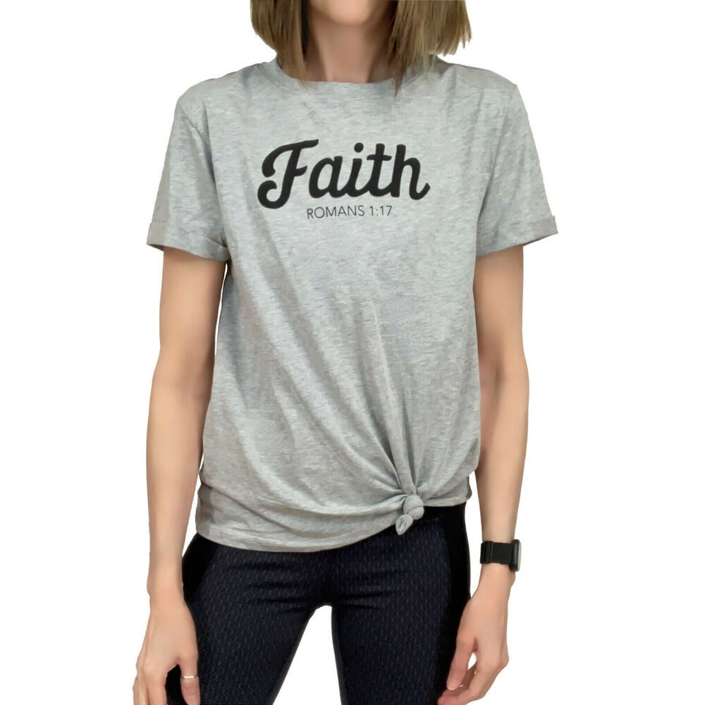 Sweet Soul Faith Front-Knot T-Shirt Sz S New Short Sleeve Gray Graphic Tee Top